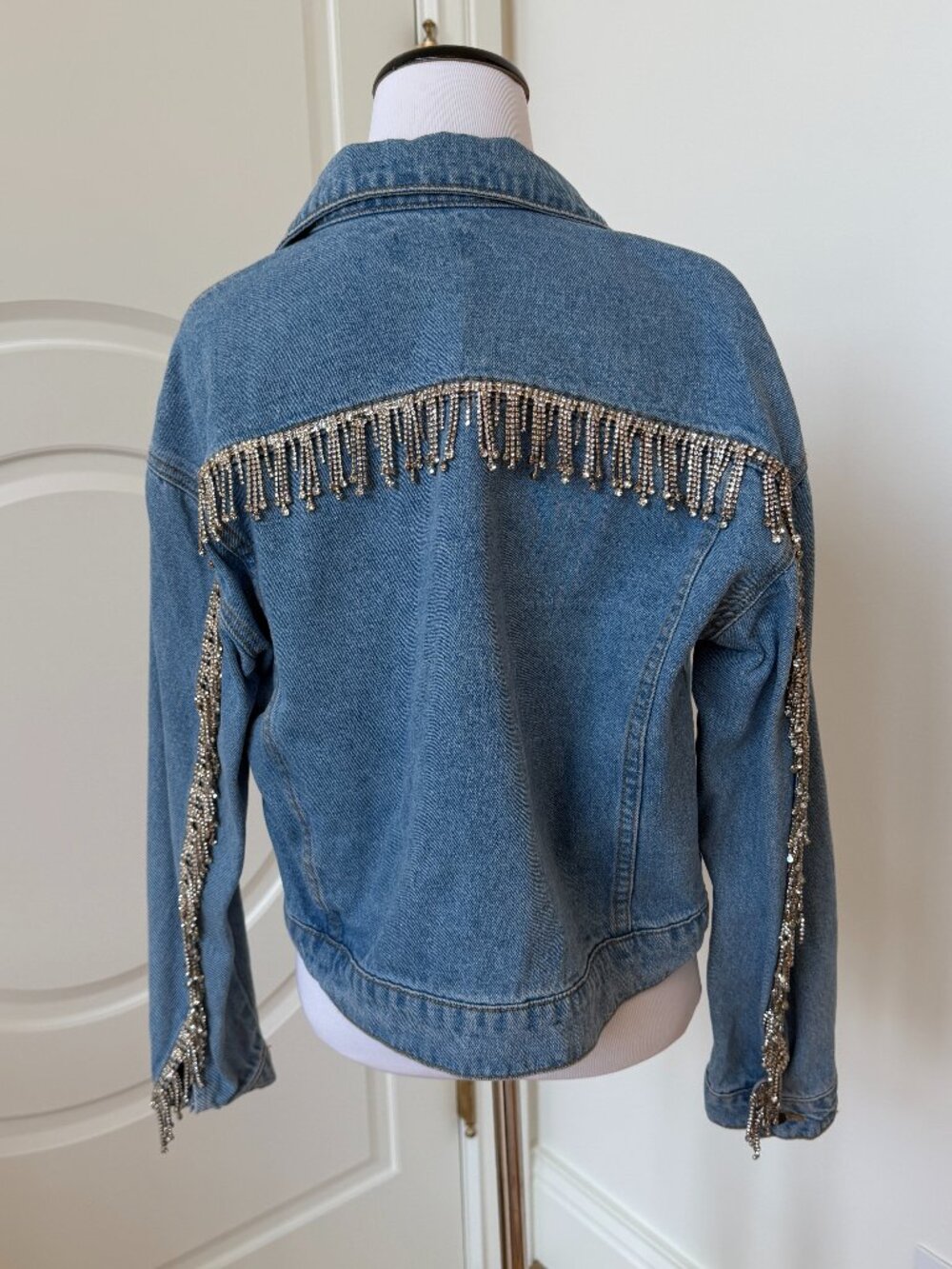 Superdown Raya Rhinestone Fringe Denim Jacket - Picture 5 of 7